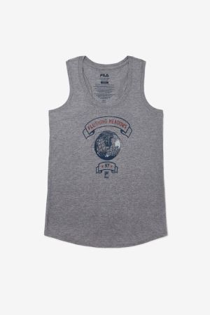 FILA Nyc Globe Tank Vests Grey,Womens Tennis | CA.GRFPUT471